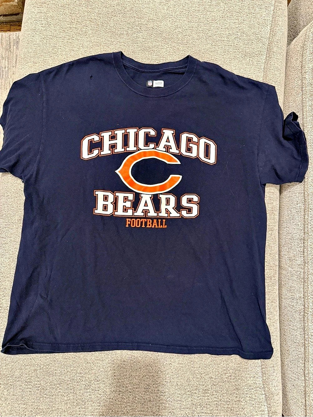 NFL Chicago Bears Football T-Shirt Navy Blue XL Short Sleeve Tee
